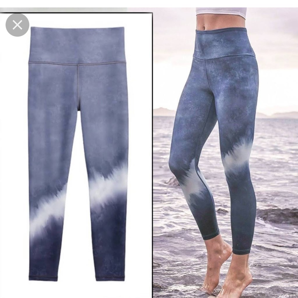 Athleta Purple Tie-Dye Leggings XXS